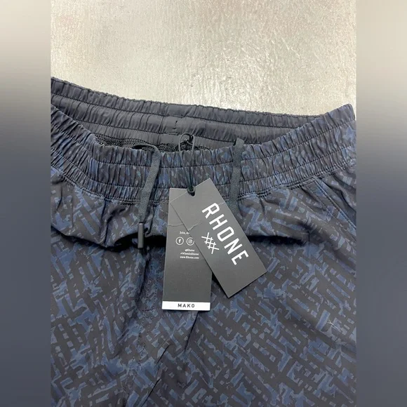 NWT Men’s RHONE Mako 7” Shorts Unlined Navy Black Training Gym Workout Athletic - Picture 3 of 7